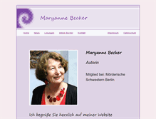 Tablet Screenshot of maryanne-becker.de